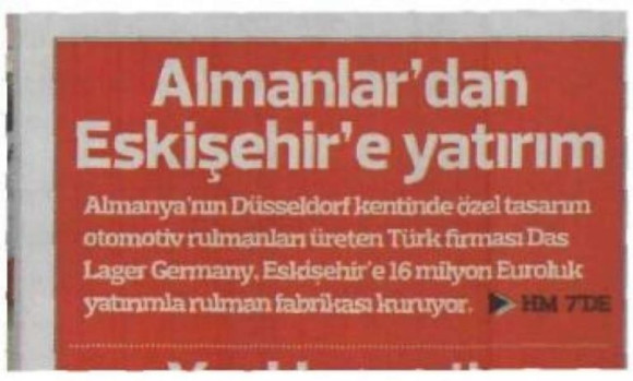 17.01.2013 Tarihli Eskişehir Gazetesi Haberi